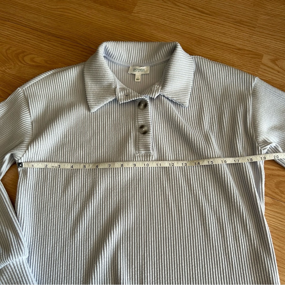 Haven Well Within Ottoman Rib Polo Popover Women’s Small - Picture 5 of 8